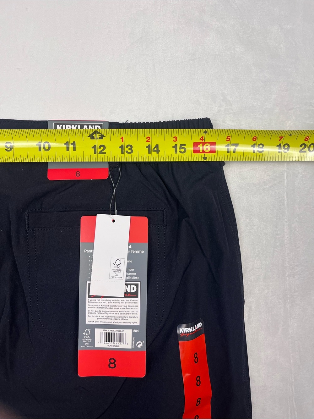 Kirkland Signature NWT Travel Pants Navy Blue Stretch Pants Size 8 - Picture 7 of 7